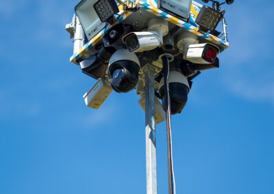 Kamera na stavbu na mobilní kamerové věži proguard
